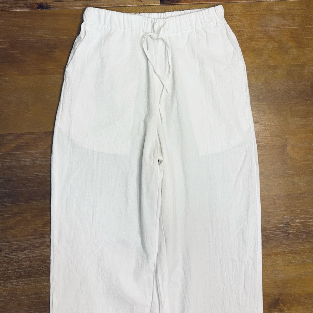 White Drawstring Pants - Picture 6 of 11